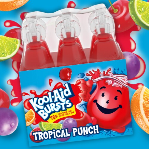 Kool Aid Bursts Tropical Punch Kids Drink, 6 ct