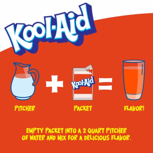 Kool Aid Unsweetened Orange Powdered Soft Drink Mix Packet Perspective: left
