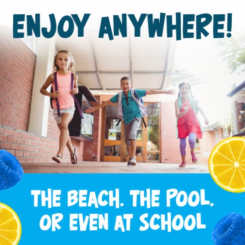 Kool Aid Unsweetened Blue Raspberry Lemonade Powdered Soft Drink Mix Packet Perspective: left