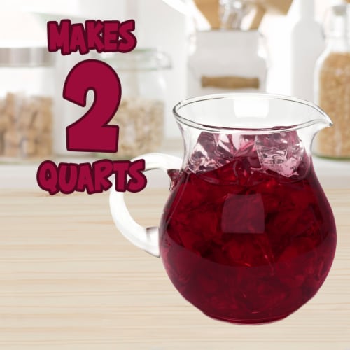 Kool Aid Unsweetened Black Cherry Red Powdered Soft Drink Mix Packet Perspective: left