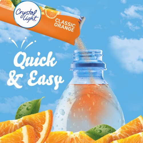 Crystal Light Classic Orange Naturally Flavored Powdered Drink Mix Perspective: left