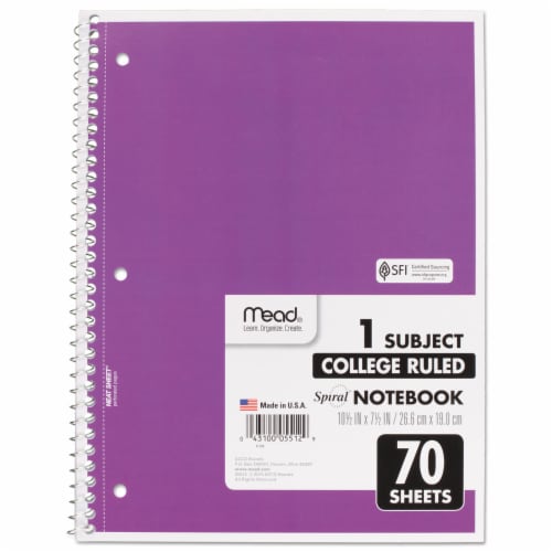 Mead® Spiral Notebook Perspective: left
