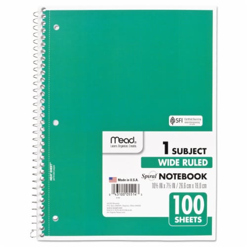 Mead® Spiral Bound Notebook Perforated Legal Rule Perspective: left