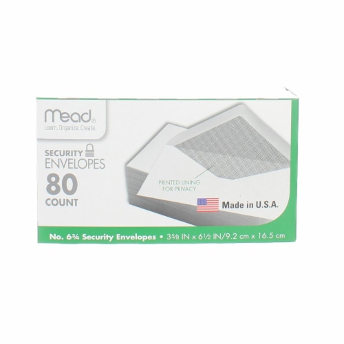 Mead® Boxed Security Envelopes Perspective: left