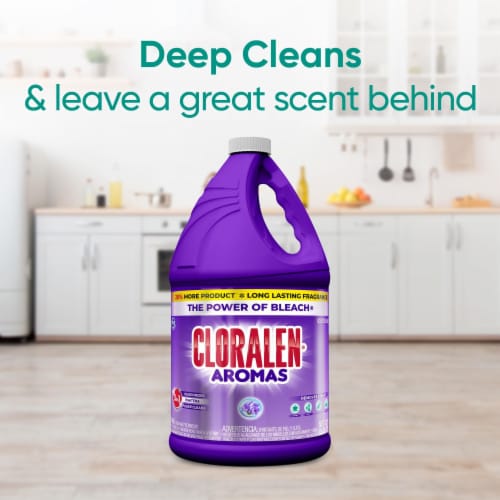 Cloralen Household Cleaning Scented Bleach - Lavender Scent (121 fl oz) Perspective: left