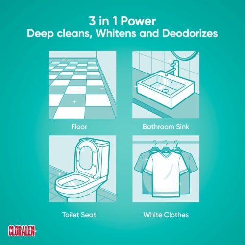 Cloralen Household Cleaning Scented Bleach - Lemon Scent Perspective: left