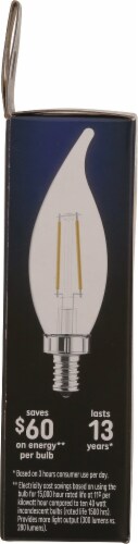 GE 3.5-Watt (40-Watt) Decorative Bent Tip Candelabra Base CAC LED Light Bulbs Perspective: left