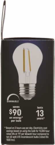 GE LED 5-Watt (60-Watt) Soft White Ceiling Fan Clear Finish Light Bulb Perspective: left