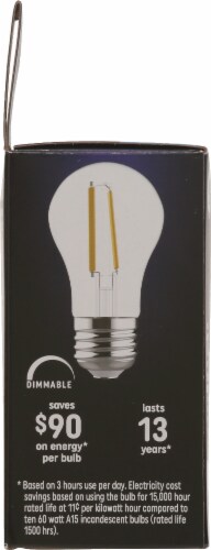 GE LED 5-Watt (60-Watt) Soft White Ceiling Fan Clear Finish Light Bulb Perspective: left