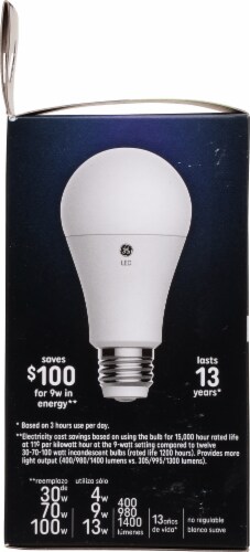 GE 4/10/16-Watt (30/70/100-Watt) 3-Way A21 LED Light Bulb Perspective: left