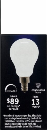 GE 5.5-Watt (60-Watt) Ceiling Fan Candelabra Base A15 LED Light Bulbs Perspective: left