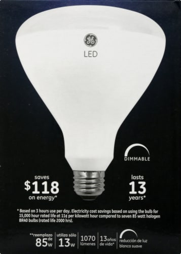 GE 13-Watt (85-Watt) R40 Soft White LED Indoor Floodlight Bulb Perspective: left