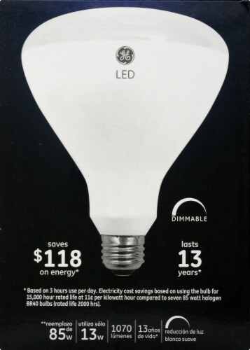 GE 13-Watt (85-Watt) R40 Soft White LED Indoor Floodlight Bulb Perspective: left