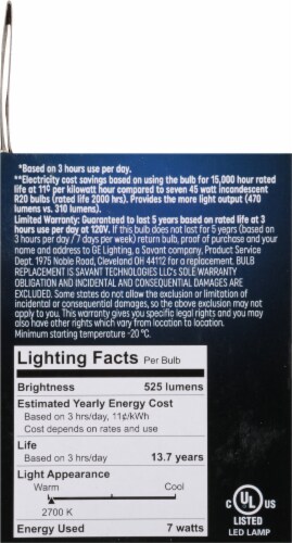 GE 7-Watt (50-Watt) Medium Base R20 Indoor LED Floodlight Light Bulb Perspective: left