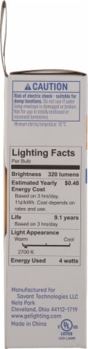 GE LED Classic Shape 40 Watt Bulb Perspective: left