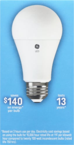 GE 15-Watt LED Daylight Low Energy Light Bulbs Perspective: left