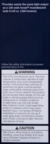 GE Reveal® 72-Watt A19 Halogen Light Bulb Perspective: left