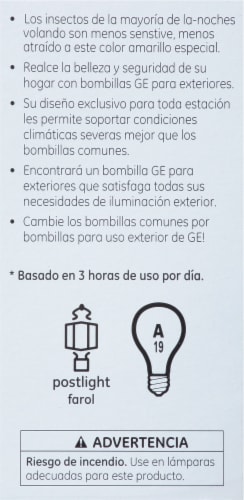GE 60-Watt Outdoor A19 Bug Lite Light Bulbs Perspective: left
