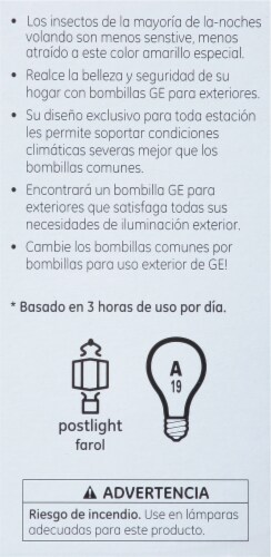 GE 60-Watt Outdoor A19 Bug Lite Light Bulbs Perspective: left