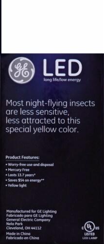 GE 7-Watt (40-Watt) A-Shape Outdoor LED Bug Light Bulb Perspective: left