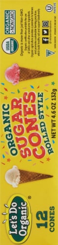 Let's Do Organic® Organic Rolled Style Sugar Cones Perspective: left