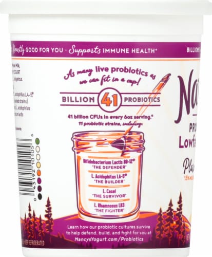 Nancy's Lowfat Plain Yogurt Perspective: left