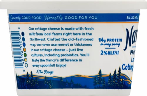 Nancy's Probiotic Lowfat Cottage Cheese Perspective: left