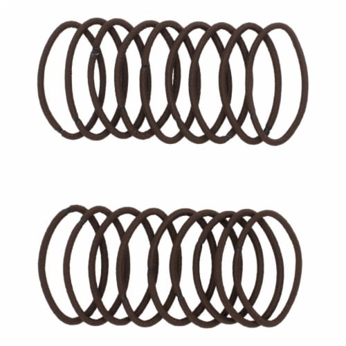 Scunci® Large Elastic Hair Bands - Brown Perspective: left