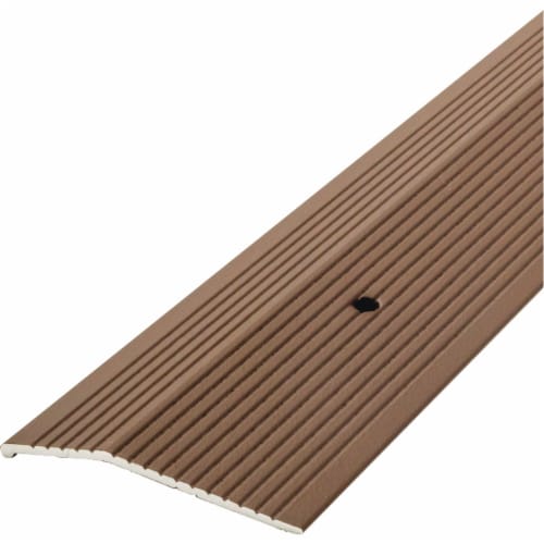 M-D Building Products 2 In. X 36 In. Spice Aluminum Carpet Trim with Screw Nails Perspective: left