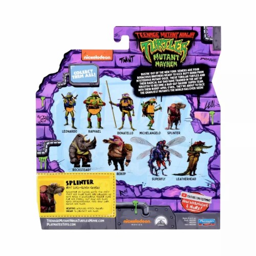 Teenage Mutant Ninja Turtles Mutant Mayhem Splinter 4.5 Figure Perspective: left