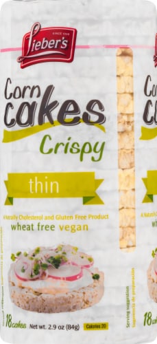 Lieber's Thin Crispy Corn Cakes Perspective: left