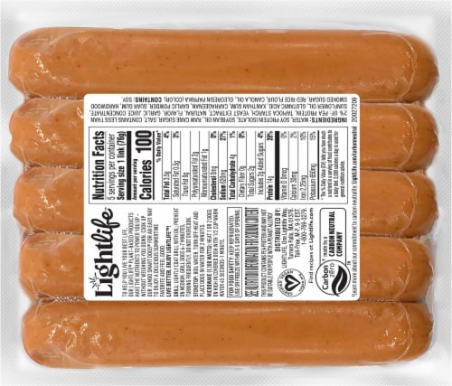 Lightlife Smart Dogs® Plant-Based Vegan Jumbo Hot Dogs Perspective: left