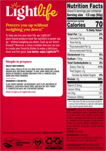 Lightlife Smart Ground® Mexican Plant-Based Beef Perspective: left