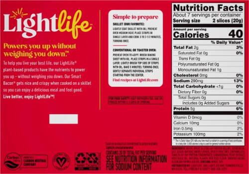 Lightlife Smart Bacon® Plant-Based Vegan Bacon Strips Perspective: left