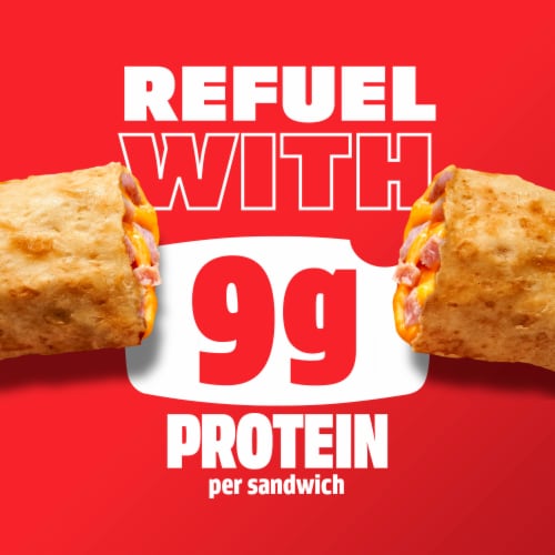 Hot Pockets® Hickory Ham & Cheddar Crispy Buttery Crust Frozen Sandwiches Perspective: left