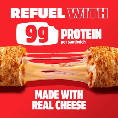 Hot Pockets Four Cheese Pocket Pizza Snack Air Fryer Frozen Sandwiches Perspective: left