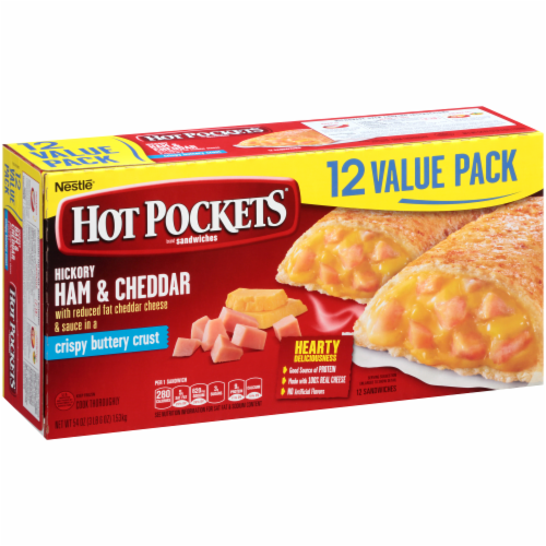 Hot Pockets Ham & Cheese Sandwiches Perspective: left