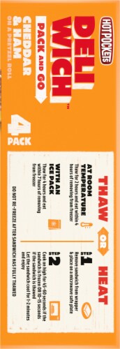 Hot Pockets Deliwich™ Cheddar and Ham Sandwiches Perspective: left