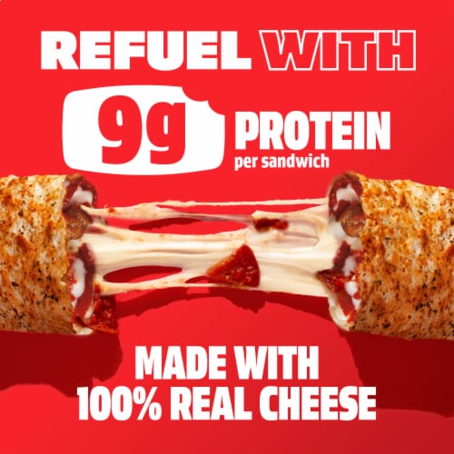 Hot Pockets Pepperoni and Sausage Pizza Frozen Snacks Air Fryer Snacks Perspective: left