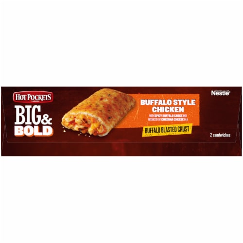 Hot Pockets Frozen Snack Big & Bold Buffalo Style Chicken Sandwich Perspective: left