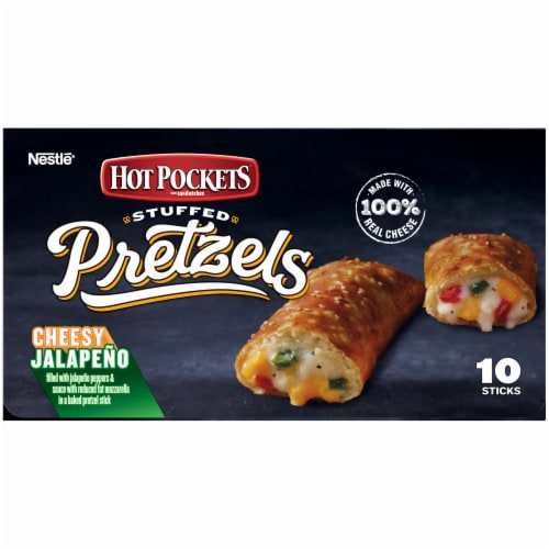 Hot Pockets Cheesy Jalapeño Stuffed Pretzels Perspective: left