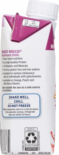 Boost® Breeze Wild Berry Flavor Nutritional Drink Perspective: left