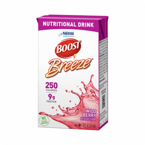 Nestle Boost Breeze Nutritional Drink Wild Berry 8 oz Carton 24 Ct