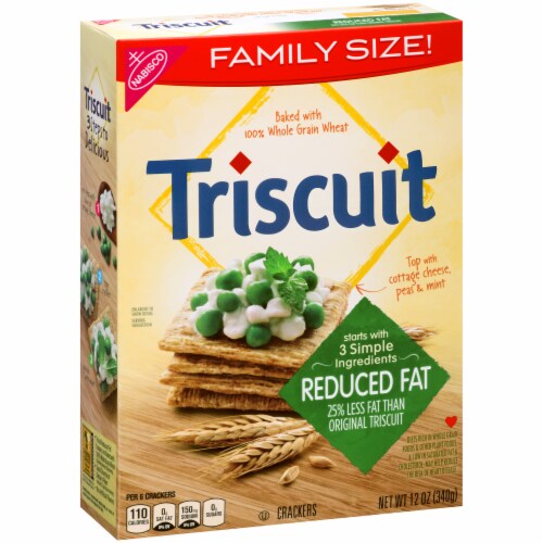 Triscuit Reduced Fat Crackers Family Size Perspective: left