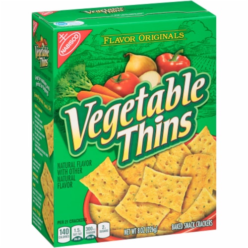 Nabisco Vegetable Thins Baked Crackers Perspective: left