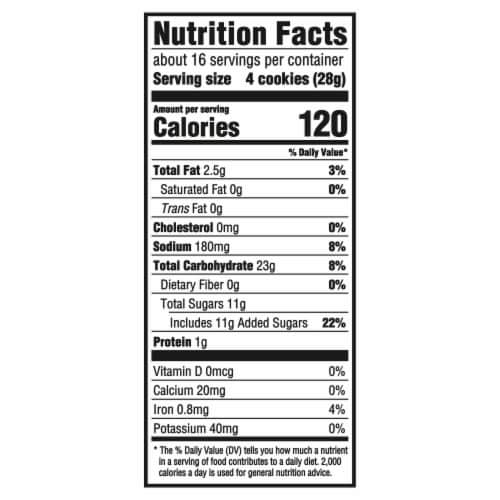 Nabisco Ginger Snaps Cookies Perspective: left