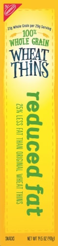 Wheat Thins Reduced Fat Family Size Whole Grain Crackers Perspective: left