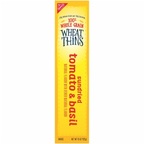 Wheat Thins Sundried Tomato & Basil Crackers Family Size Perspective: left