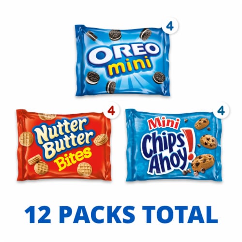 Nabisco OREO Nutter Butter CHIPS AHOY! Cookies Variety Pack Perspective: left