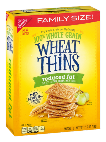 Wheat Thins Reduced Fat Crackers Perspective: left